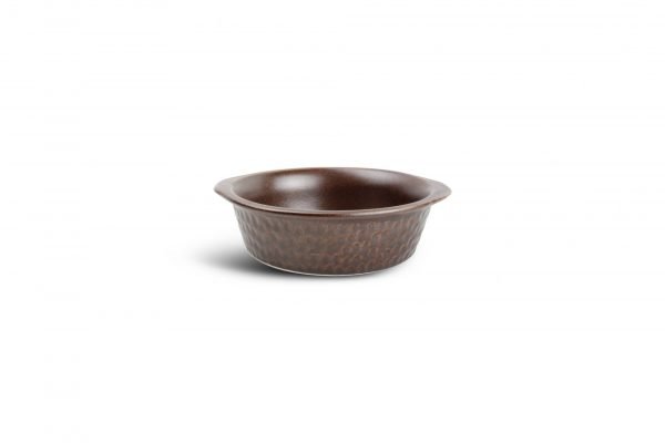 Brass - Plat à four -15,5/14xH4cm - martelé - copper