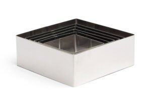 SET 6 MOULE CUADRADO MOLDES EMPLATADO 6/7/8/9/10/12CM