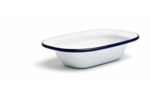 CUENCO RECTANGULAIRE ÉTAIN BLANC/BLEU 20CM