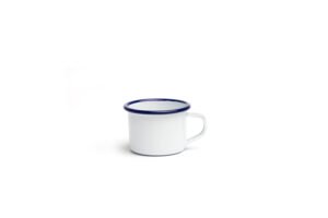 TAZA PELTRE BLANCO/AZUL Ø6cm