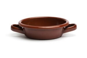 MINI COCOTTE 2 ASAS ÉTAIN MARRON Ø10CM