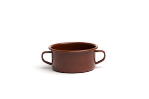 CAZUELA 2 ASAS PELTRE MARRON  Ø10cm