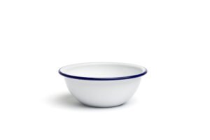 BOL PELTRE BLANCO/AZUL Ø14cm