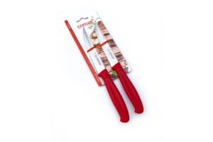 BLISTER 2 CUCHILLO CHULETERO ROJO (7535)