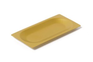 ASSIETTE 1/2 RACION OVAL LAB ICE OR 18/10