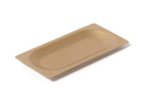 ASSIETTE 1/2 RACION OVAL LAB ICE CUIVRE 18/10